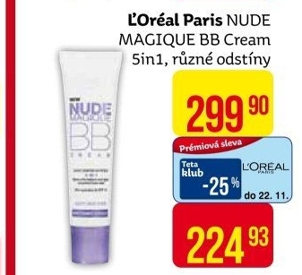 BB Cream 5v1 Nude Magique L'oreal
