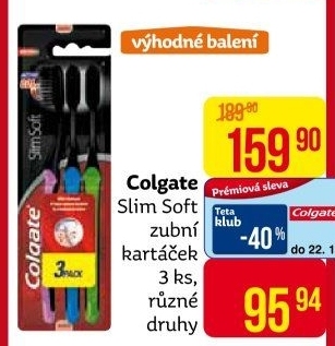 Kartáček na zuby Slim Soft Colgate