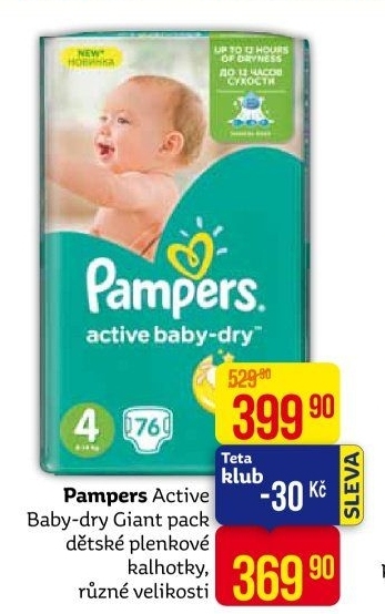 Pleny dětské Pampers Active Baby Dry