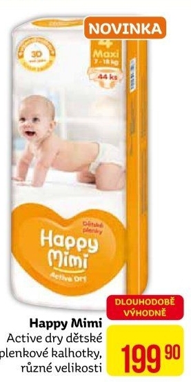 Pleny dětské Happy Mimi Active Dry