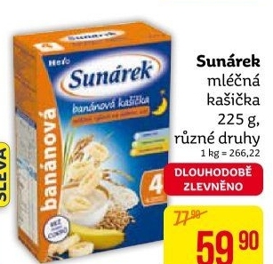 Kaše mléčná Sunárek