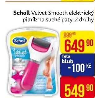 Pilník elektrický na chodidla Velvet smooth Scholl