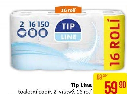 Toaletní papír 2vrstvý Tip Line