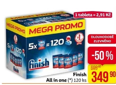 Tablety do myčky All in 1 Finish