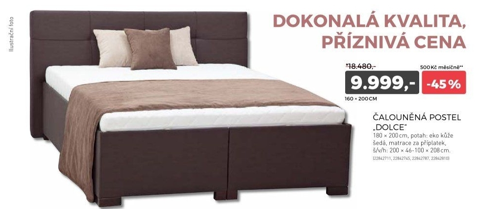 Čalouněná postel DOLCE