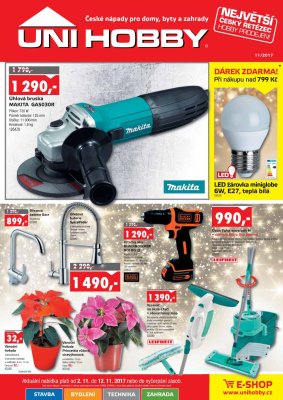akční leták UNI HOBBY 2.11.2017-12.11.2017