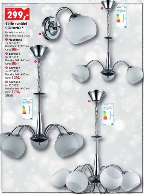 Závěsné svítidlo Sorano Luxera