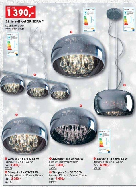 Závěsné svítidlo Sphera Luxera