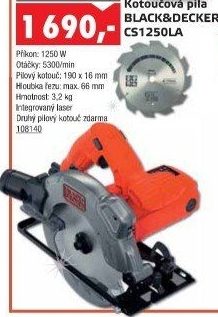Pila kotoučová s laserem CS1250LA Black&amp