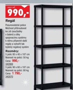 Plastový regál