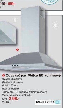 Komínový digestoř PEC 605 Philco