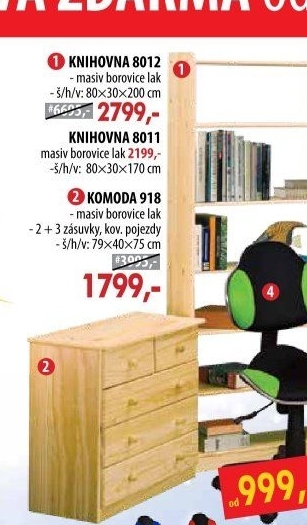 Knihovna 8012 lakovaná