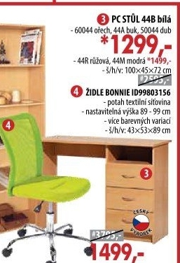 Psací stůl 44 bílá