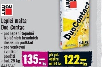 Lepicí a stěrková malta Baumit DuoContact