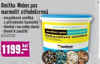 Dekorativní omítka Weber.pas marmolit