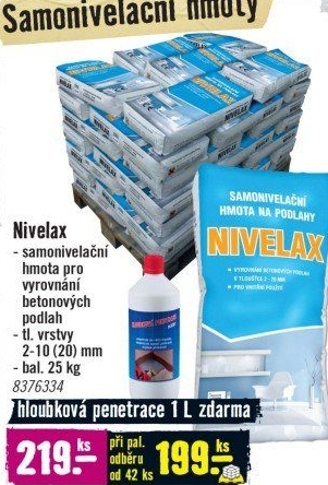 Samonivelační hmota Nivelax