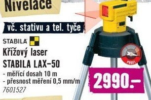 Křížový laser Stabila LAX 50