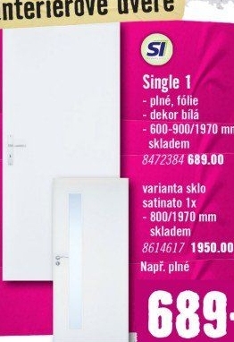 Interiérové dveře Single