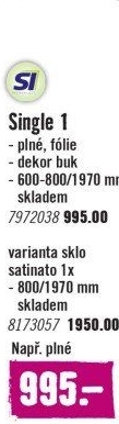 Interiérové dveře Single