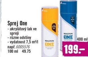 Lak ve spreji One Maston