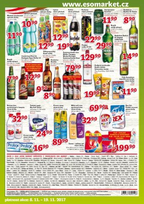 akční leták ESO MARKET 8.11.2017-19.11.2017