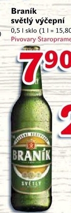 Pivo světlé výčepní 10° Braník