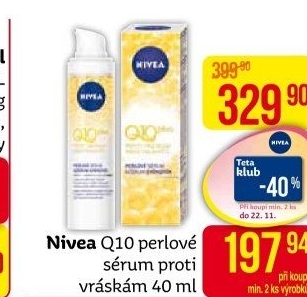 Sérum pleťové proti vráskám perlové Q10 Plus Nivea