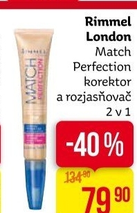 Korektor a rozjasňovač 2 v 1 Match Perfection Rimmel