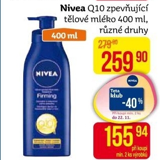 Tělové mléko zpevňující Firming Q10 Plus Nivea