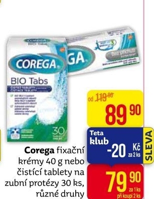 Fixační krém na zubní protézu Corega
