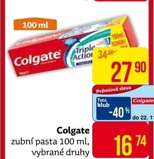 Pasty na zuby Colgate