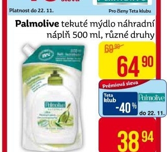 Tekuté mýdlo Palmolive - náhradní náplň