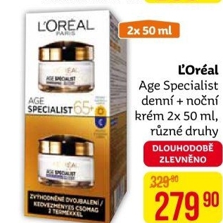 Balení krém denní a noční Age Specialist L'Oréal