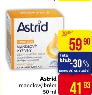 Pleťový krém výživný mandlový Nutri Skin Astrid