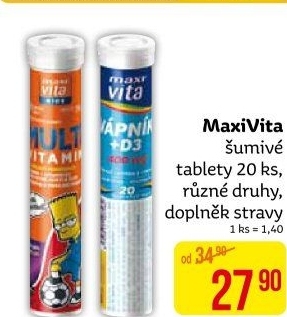 Šumivé tablety MaxiVita