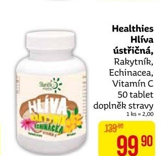 Doplněk stravy hlíva ustřičná, raktník, echinacea a vitamín C Healthiest