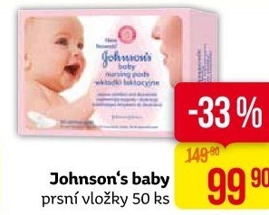Prsní vložky Johnson's Baby