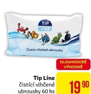 Vlhčené ubrousky dětské Tip Line