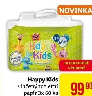Toaletní papír vlhčený dětský Happy Kids