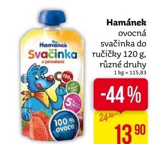 Ovocná kapsička Svačinka Hamánek