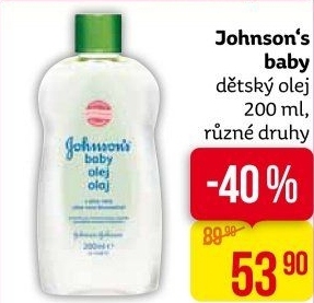 Olej tělový dětský Baby Johnson's