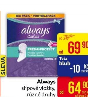 Vložky dámské slipové Always