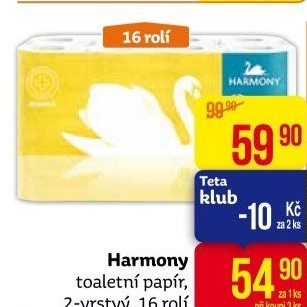 Toaletní papír 2vrstvý Harmony