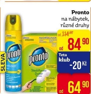 Čisticí prostředky na nábytek Pronto