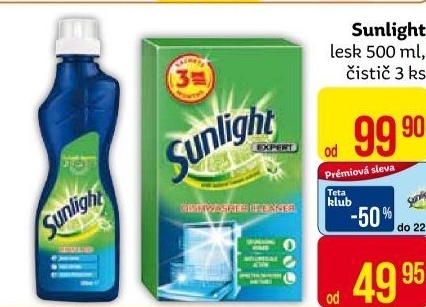Leštidlo do myčky Sunlight