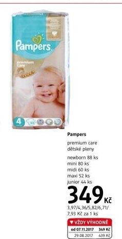 Pleny dětské Pampers Premium Care