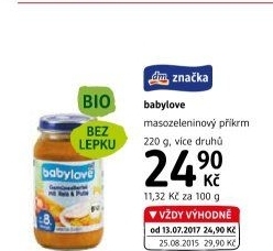 Masozeleninový příkrm bio Babylove