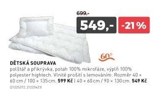 Dětský polštář a peřina