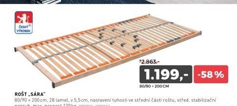 Lamelový rošt SARA
