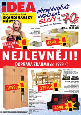 akční leták IDEA nábytek 15.11.2017-30.11.2017